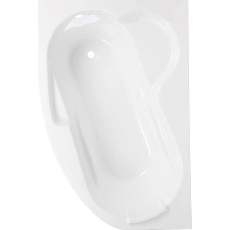 Baignoire d'angle gauche-droit Jean avec tablier - 150x100 cm - Angle: Gauche - Siphon: Avec (1/4)