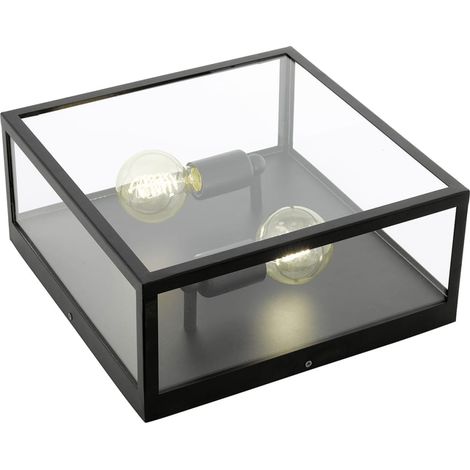 [NEUWERTIG] B-Ware Eglo Eckige Deckenleuchte Charterhouse Deckenlampe Hängeleuchte Lampe Schwarz (1/5)