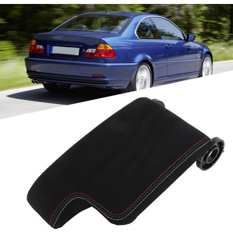 Mittelarmlehnenbezug mit dreifarbiger Ziernaht (Abdeckplatte + Lederbezug) kompatibel mit BMW E46 (1999-2004). (1/5)