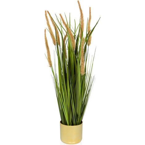 [GEBRAUCHT] B-Ware Hjh Office Kunstpflanze Cortaderia I Dekopflanze Pampasgras 78 Cm Beige/Grün