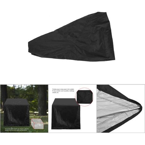 Funda protectora para mesas – Oxford 210D PU, color plata, impermeable – 325 x 208 x 58 cm (1/5)
