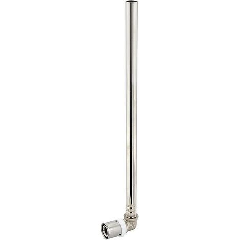 Pressfitting-Heizkörper-Anschlusswinkel 90° - 20 x 2,0 mm / 15 mm - Länge 300 mm vernickelt