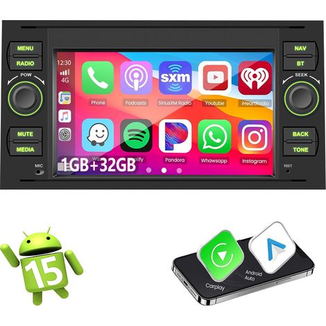 Autoradio 7 pouces pour Ford Transit MK7 S-Max Focus Android 15 GPS NAVI Carplay - 1+32G (1/5)