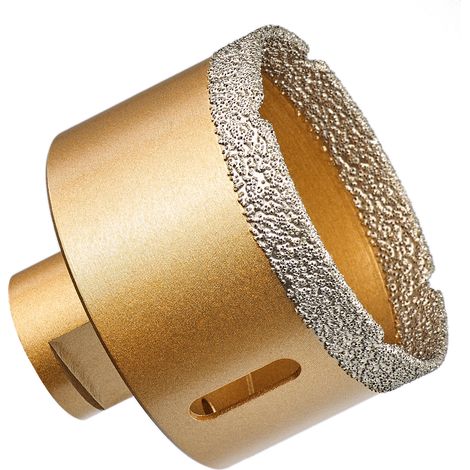 GraniFix Ø 75 mm Diamantbohrer M14 Bohrkrone Fliesenbohrer Trockenbohrer Diamantbohrkrone für Winkelschleifer Trennschleifer