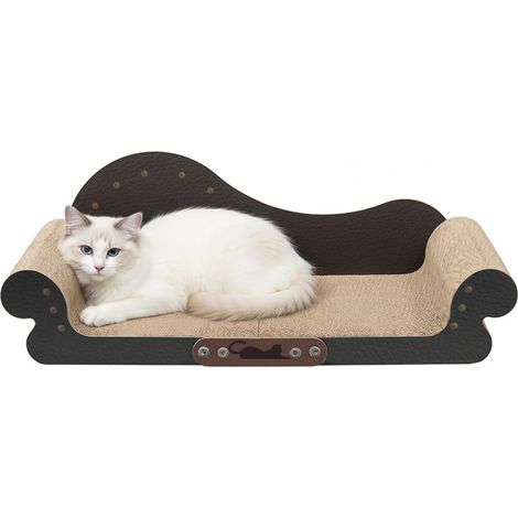 Griffoir pour Chat, Lit Durable et Recyclable pour Chats, Protège Meubles Contre Les Griffures, Grattoir Chat 68 cm Design Canapé, Carton Ondulé Renforcé (1/5)