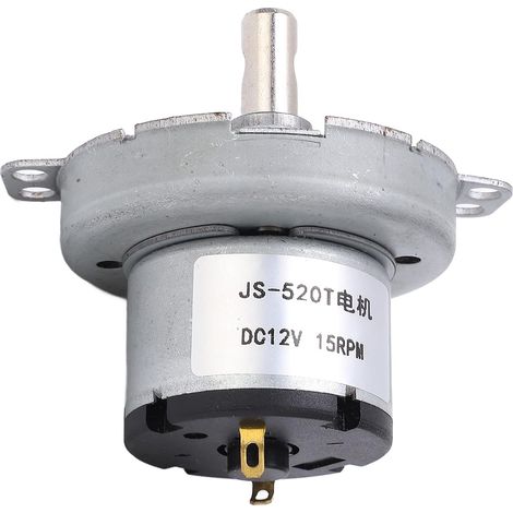 JS‑520T DC Geared Motor Durable 12V 15RPM Gear Reducer Motor for Electronic Products (1/5)