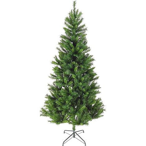 Albero di Natale Artificiale h. 180 cm - Abete Verde in PVC con 442 Rami - Effetto Realistico (1/5)