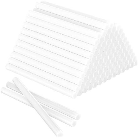 royaluxe-100 pièces Colle Chaude 7 x 100 mm, Bâton de Colle Transparents Universels pour Pistolet à Colle Chaude, Bâtonnets de Colle Chaude Séchage Rapide pour Bricolage, Artisanat, Réparations