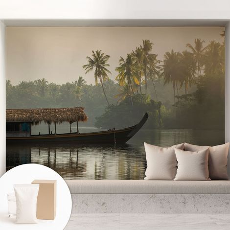Carta Da Parati Non Tessuto - Con Colla Inclusa per Camera da Letto - Facile da Applica - Motivo decorativo Paradiso tropicale 208x146 cm (1/5)