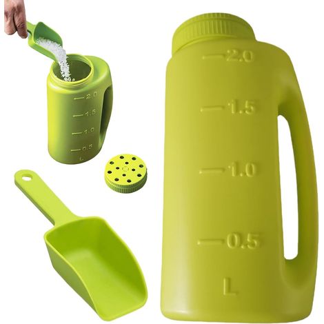 Salzstreuer 2 Liter Futterflasche variabler Durchflussmesser