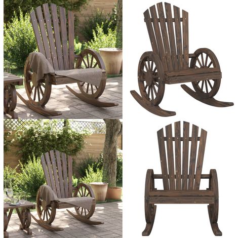 Chaise à bascule Adirondack bois de sapin massif - Chaises De Jardin - Chaises Adirondack - Mobilier De Jardin - Chaise À Bascule - Jardin Extérieur - Home & Living (1/5)