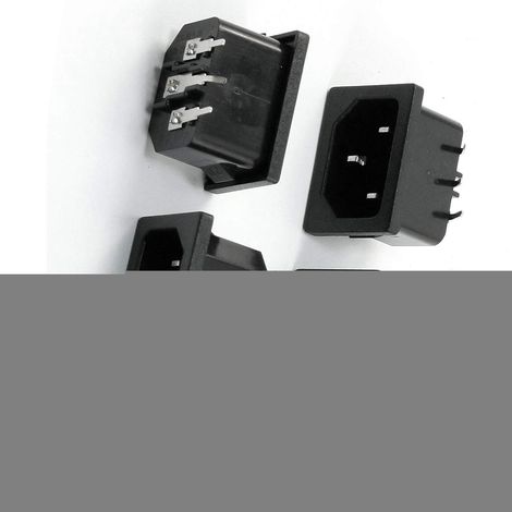 IEC320 C14 4 pièces 3 broches prise droite 250 V 10Amp prise de courant AC