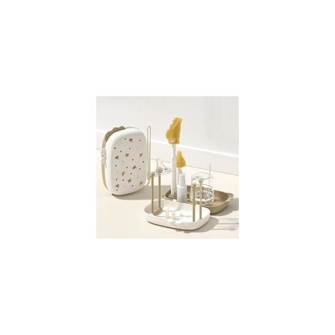 Ensemble de goupillons portables – Brosse en silicone avec égouttoir intégré – Marron – (1/5)