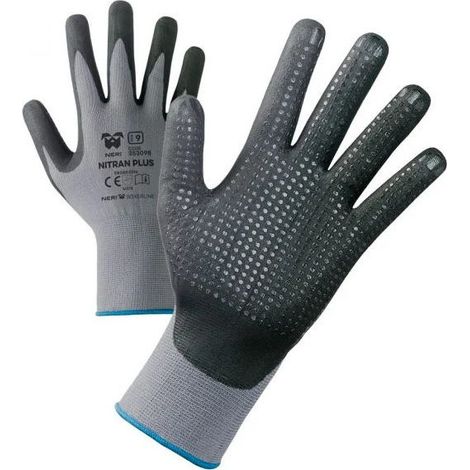 Neri Safety Guanti Da Lavoro Nitran Plus Taglia 11 Nitrile Schiumato Grigio/Nero Confezione 12 Paia