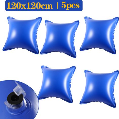 Jiubiaz Poolkissen Luftkissen Winterkissen Pool Abdeckung Schwimmbadkissen 120x120cm quadratisch für oberirdische Pools als Winterabdeckung 5 Stück (1/5)
