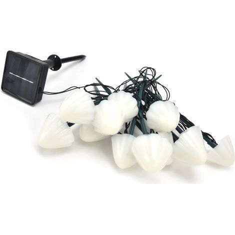 Solar Mushroom Shaped Light String Waterproof Decorative Lamp with 12LEDs 2 Lighting Modes (1/5)