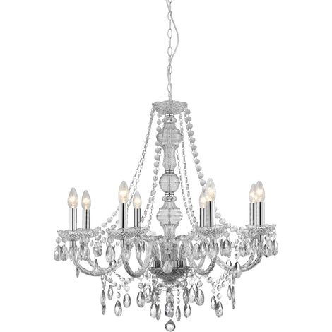 Searchlight Marie Therese - Lampadario a 8 luci con finitura cromata in acrilico Marie Therese, E14 (1/5)
