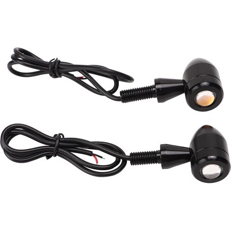 Clignotants LED Ambre Jaune 12V Universel Avant Arrière Moto Scooter Sport Indicateurs Directionnels Type 1 (1/5)