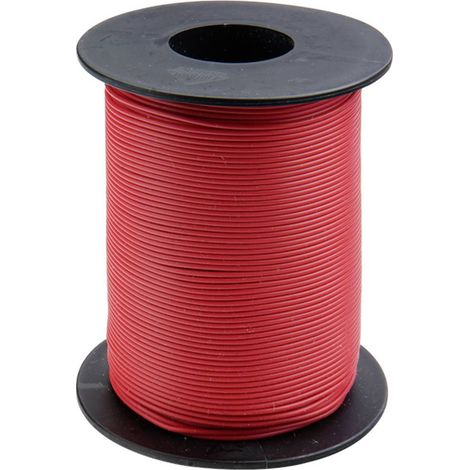 Donau Elektronik 125-S50-0 Fil de câblage 1 x 0.25 mm² rouge 50 m
