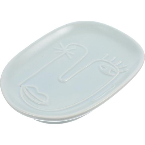 Porte-savon en céramique grand format, bleu-vert – Porte-savon portable (1/5)