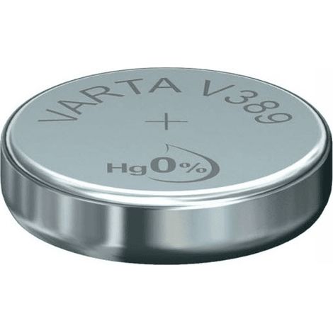 PILE BOUTON V389 MONTRE 1,55V-85MAH / 11,6X3,05MM POUR PETIT ELECTROMENAGER VARTA - SR54 (1/3)