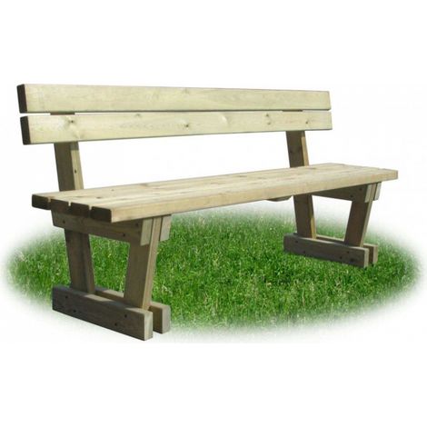 Panchina in Legno di Pino Impregnato 190 x 55 x H 80 cm
