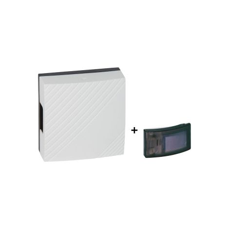 Legrand - Carillon 230V 2 TONS - 75dB + bouton poussoir lumineux - 041651+041645 (1/5)