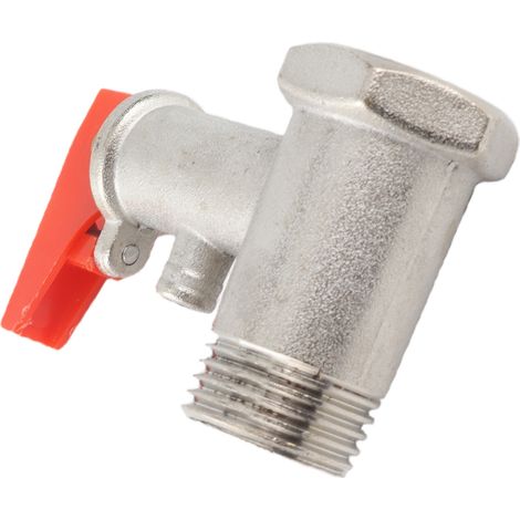 Soupape de sécurité pour chauffe-eau, 1 pièce, en laiton nickelé, 0,9 MPa, G1/2 po (1/5)