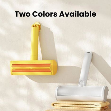 Épilateur réutilisable pour animaux de compagnie, rouleau anti-peluches réutilisable pour poils de chat et de chien, jaune (1/5)