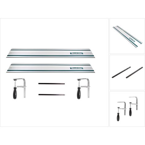 Makita juego de carril guía 2x carril guía 1000mm + 2x conector de carril guía + 2x abrazaderas de tornillo