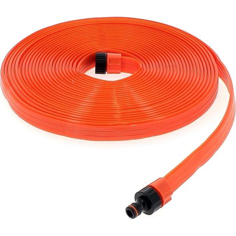 Huggy Tuyaux – Tuyau arroseur micro-perforé plat 15 mètres – 3 canaux – Pression max 4 bars – Anti-UV et anti-algues