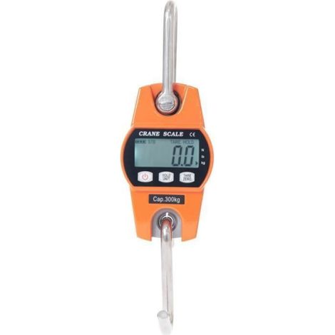 Peson Electronique 300kg Balance Crochet Suspendu Dynamomètre LCD Crochet Peseur Industrielle Pèse Poids 300kg-600lbs (1/3)