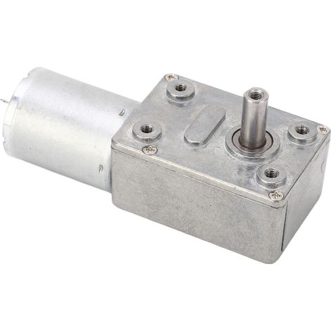 Moteur à turbine DC 6V réducteur auto-bloquant réversible couple élevé arbre simple 12mm avec socle fixation pour machine étiquetage rideau volet (1/5)