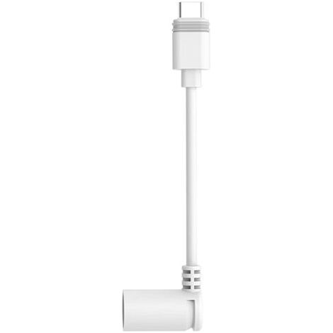 Adaptateur coaxial vers USB-C pour panneaux solaires à connecteur coaxial et caméras de surveillance USB-C Blanc (1/3)
