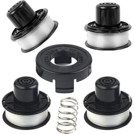 Bobine De Fil - A6226-XJ A6226 - Pour Débroussailleuses Black+Decker GL250 GL310 GL360 GL360SB - 4 Bobines + 1 Capuchon + 1 Ressort (1/5)