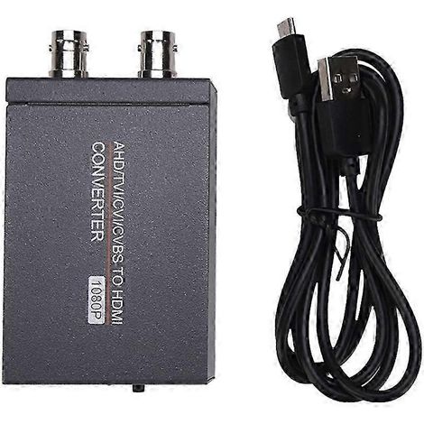 Adaptateur convertisseur AHD/TVI/CVI/CVBS vers HDMI compatible HD 1080p/720p pour la conversion de signaux audio (anneau de ceinture kns) (1/5)