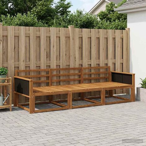 vidaXL Outdoor Sofa Set 3 pcs Natural Solid Acacia Wood (1/5)