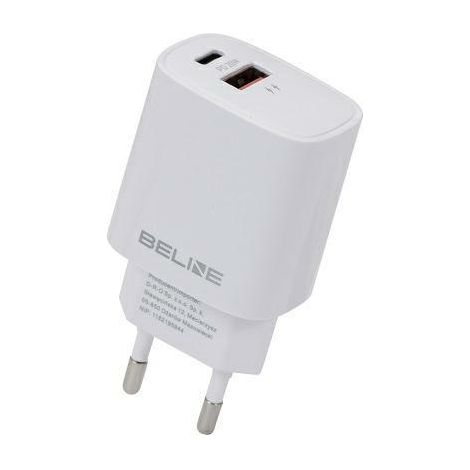 20W Beline Power Delivery QC 3.0 USB-C/USB-Wandladegerät Weiß (1/3)