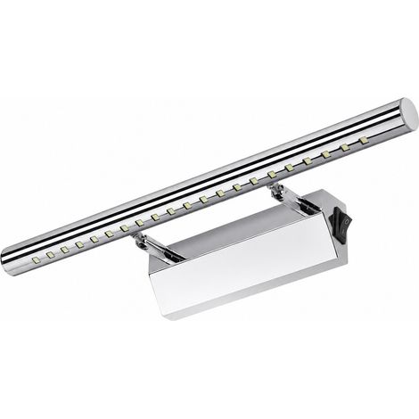 Applique murale de salle de bain 40 cm avec interrupteur, LED 5 W, étanche IP44, orientable à 180°, pour tableaux (1/5)