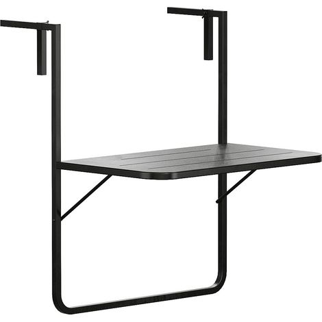 Table de balcon pliante en métal - Noir - APYA de MYLIA (1/2)