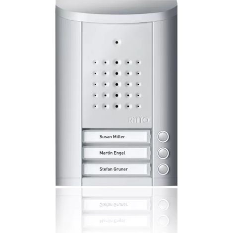 ritto Modernes Silbernes Intercom mit 3 Tasten (1/2)