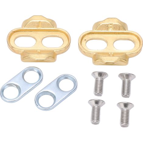 1 Paire de Plaquettes de Pédale Vélo en Cuivre, Plaque de Verrouillage pour Pédales, Accessoires Améliorés pour Vélo (1/5)