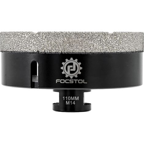 Foret Diamant - 110mm Scie Cloche Diamant Brasée Sous Vide pour Porcelaine Carrelage Céramique Marbre Granit Quartz M14 Filetage (1/5)