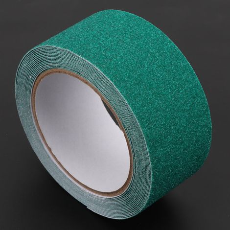 Rutschfestes Klebeband mit Quarzsand für Böden und Treppen, rutschfestes PVC-Klebeband, 5 m (grün) (1/5)