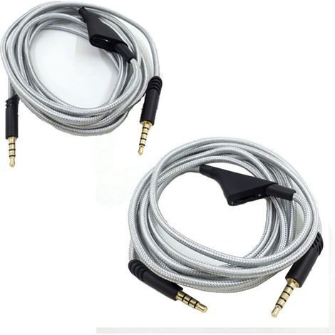 Ersatzkabel für Astro A10, A40 und A30 Gaming-Headset mit Lautstärkeregelung, 2 Meter, silber (1/5)