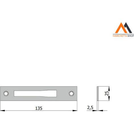 CONTROPIASTRA INOX mm25 PER DEVIATORI 02524 X