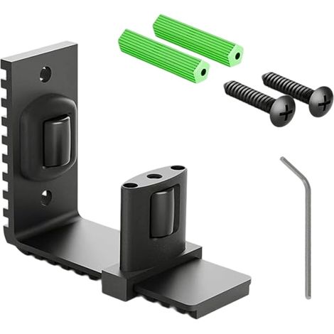 Guide de sol réglable pour porte coulissante grange, fixation murale, (1/5)