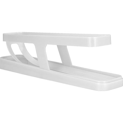 Porte-œufs pour réfrigérateur, distributeur d'œufs à roulettes professionnel à 2 niveaux pour la cuisine, récipient de rangement blanc (1/5)