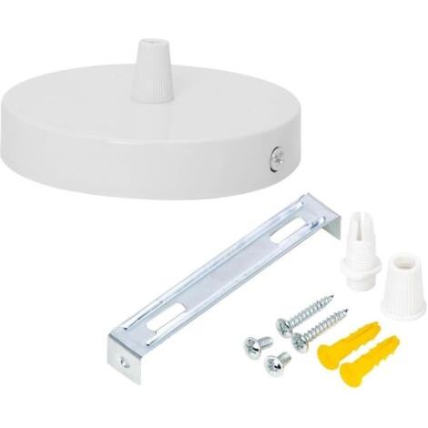 BUNTHAUS Luminaire, pièce, Boîtier de Connexion en Métal, Abat Jour Rond 1 Trou, Rosette de Plafond, Pavillon Convient à Toutes les Lampes (100 mm x 20 mm) (1/5)
