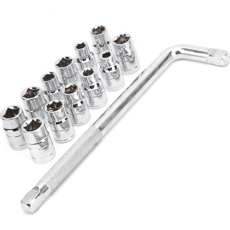 13-teiliges 1/2-Zoll-Außensechskant-Steckschlüssel-Set in L-Form für die Autoreparatur (1/5)